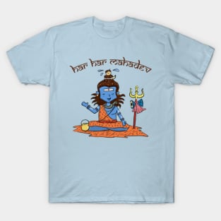 Har Har Mahadev cute illustration T-Shirt